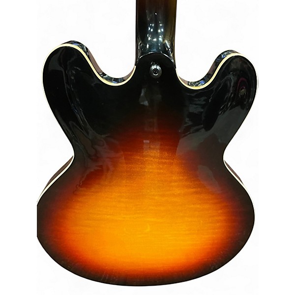 Used 2017 Gibson ES335 Figured 3 Tone Sunburst Hollow Body Electric Guitar