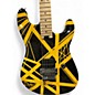 Used EVH Striped Series Black and Yellow Solid Body Electric Guitar