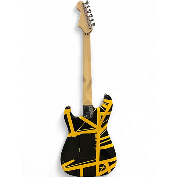 Used EVH Striped Series Black and Yellow Solid Body Electric Guitar