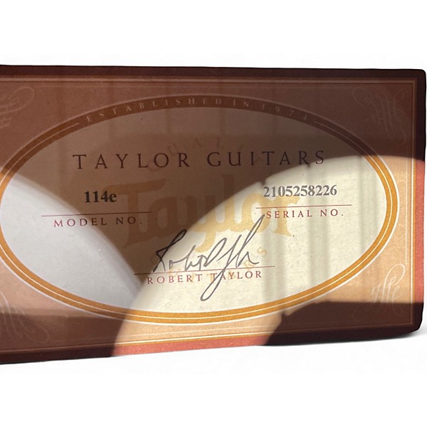 Used Taylor 114E Natural Acoustic Electric Guitar