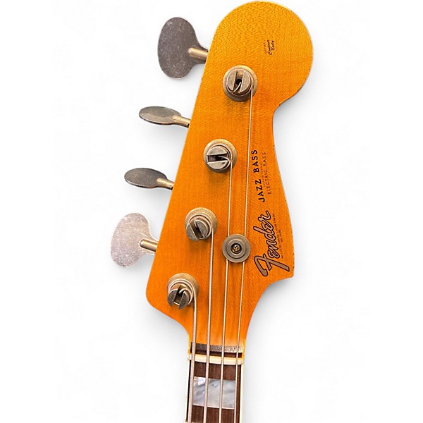 Used Fender Custom Shop Limited Edition Custom Jazz Bass Heavy Relic 3 Color Sunburst Electric Bass Guitar
