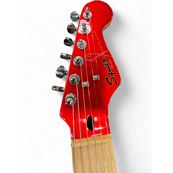 Used Squier Contemporary Stratocaster HSS red Solid Body Electric Guitar