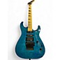 Used 2017 Jackson JS34Q Dinky Trans Blue Solid Body Electric Guitar thumbnail