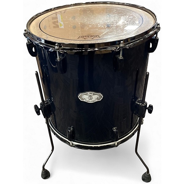 Used Pearl 7 Piece Vision 7-Piece Kit Black Drum Kit