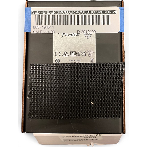 Used Fender Smolder Acoustic Overdrive Effect Pedal