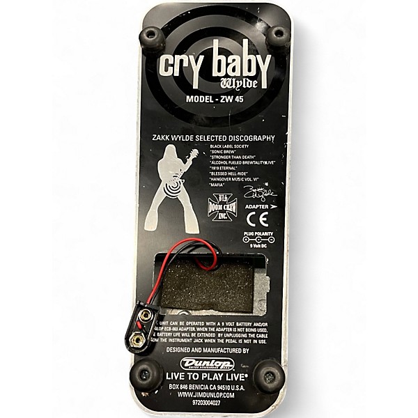 Used Dunlop ZW45 Zakk Wylde Signature Cry Baby Wah Effect Pedal