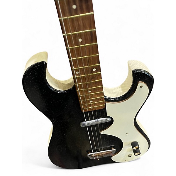 Vintage 1960s Silvertone 1448 Black Solid Body Electric Guitar