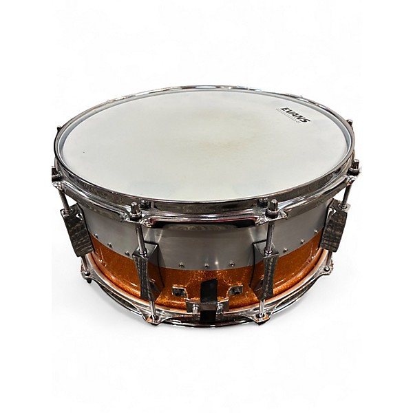 Used Pork Pie USA 6.5X14 Hybrid Maple/Aluminum Metallic Orange Drum
