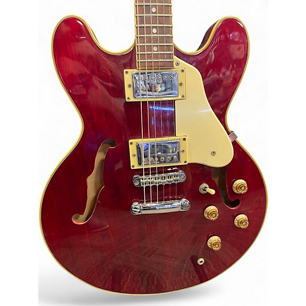 Used Jay Turser ES335 Style Cherry Hollow Body Electric Guitar