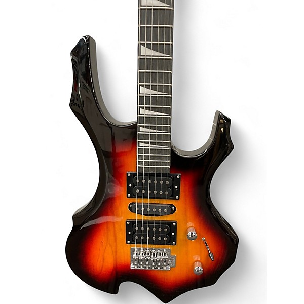 Used Glarry F STYLE SUNBURST Solid Body Electric Guitar