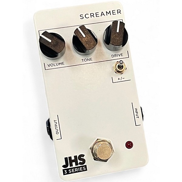 Used JHS Pedals 3 Series Screamer Effects Pedal White Effect Pedal