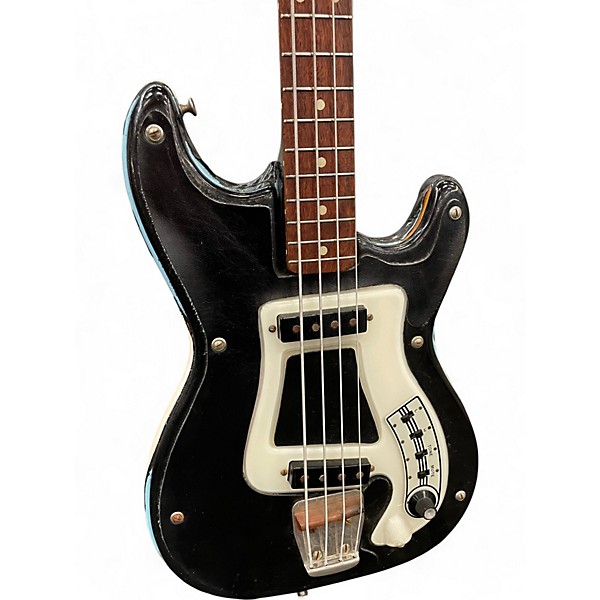 Vintage 1970s Hagstrom HAGSTROM I Black Electric Bass Guitar
