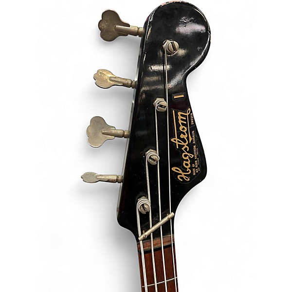 Vintage 1970s Hagstrom HAGSTROM I Black Electric Bass Guitar