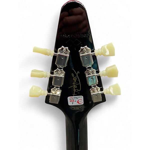 Used Epiphone Jimi Hendrix Love Drops Flying V Ebony Solid Body Electric Guitar