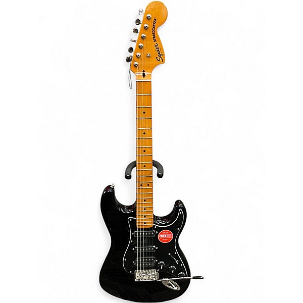 Used Squier CLASSIC VIBE 70'S STRATOCASTER HSS Black Solid Body Electric Guitar