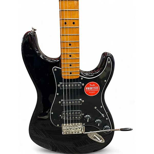 Used Squier CLASSIC VIBE 70'S STRATOCASTER HSS Black Solid Body Electric Guitar