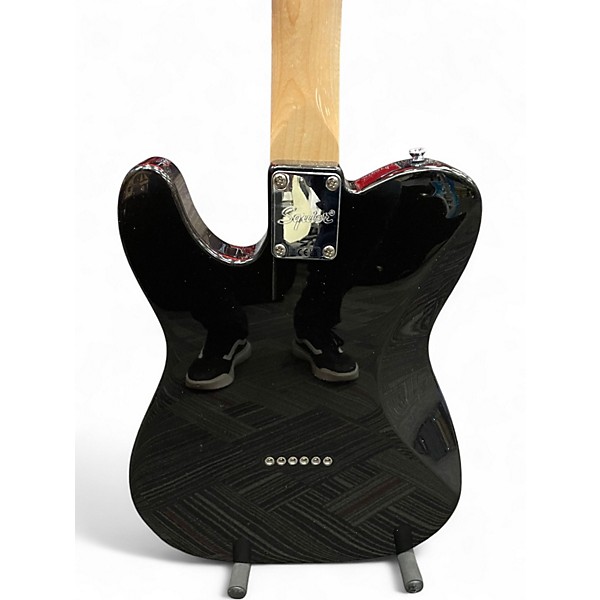 Used Squier Esquire Deluxe Black Sparkle Solid Body Electric Guitar