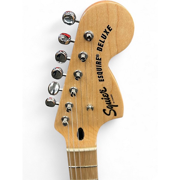 Used Squier Esquire Deluxe Black Sparkle Solid Body Electric Guitar