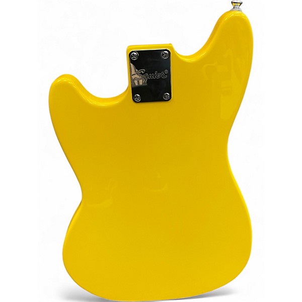 Used Squier Sonic Mustang Laurel Fingerboard Graffiti Yellow Solid Body Electric Guitar