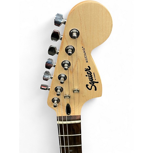 Used Squier Sonic Mustang Laurel Fingerboard Graffiti Yellow Solid Body Electric Guitar