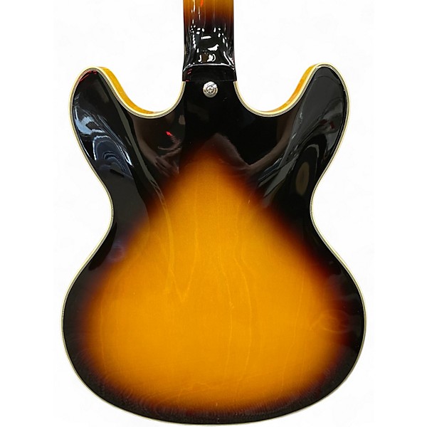 Used D'Angelico Premier Series DC Vintage Sunburst Hollow Body Electric Guitar