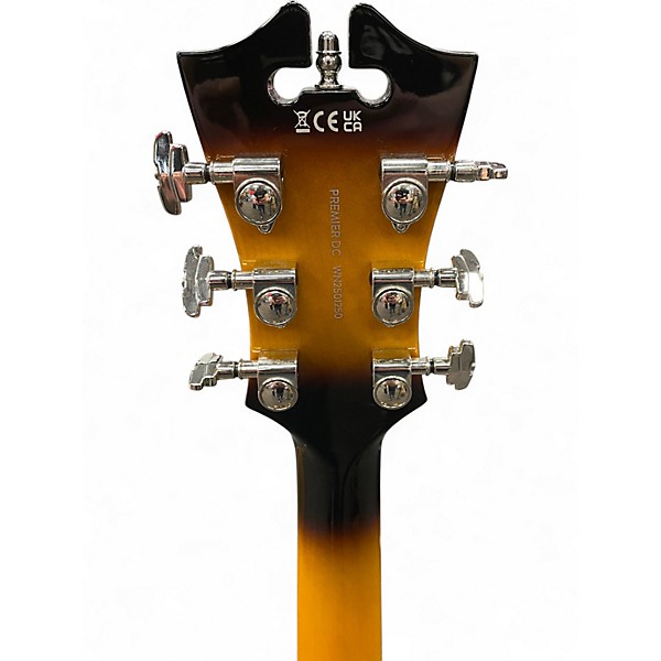 Used D'Angelico Premier Series DC Vintage Sunburst Hollow Body Electric Guitar