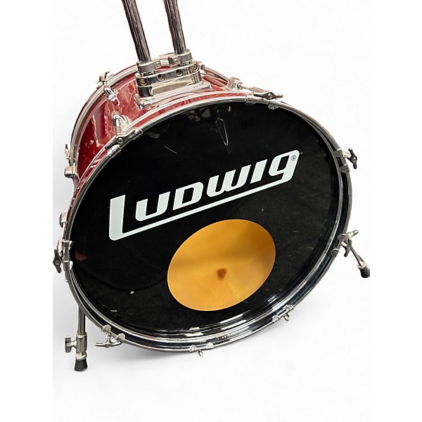 Used 1990s Ludwig 4 Piece Rocker Red Drum Kit