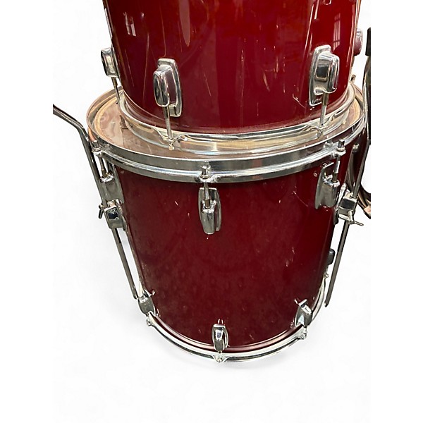 Used 1990s Ludwig 4 Piece Rocker Red Drum Kit