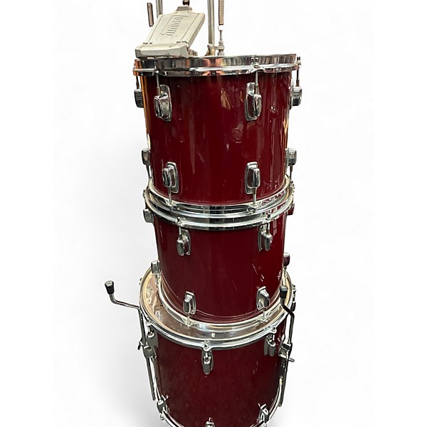 Used 1990s Ludwig 4 Piece Rocker Red Drum Kit