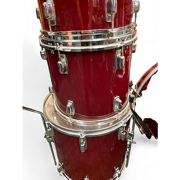 Used 1990s Ludwig 4 Piece Rocker Red Drum Kit