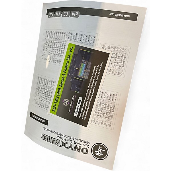 Used Mackie onyx16 Unpowered Mixer