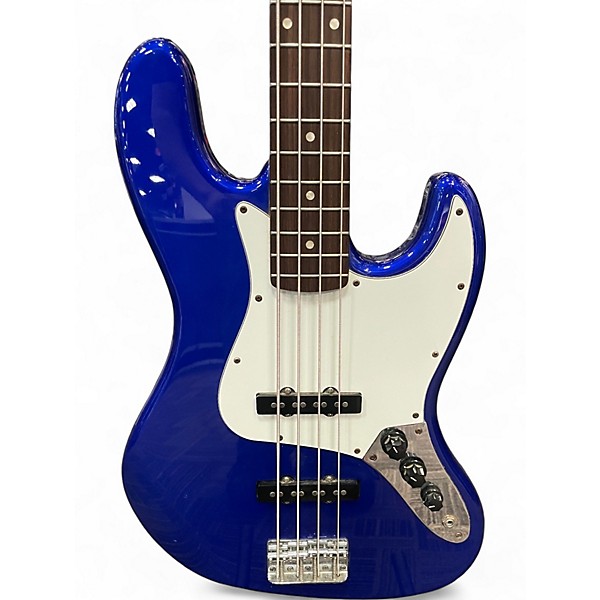 Used Squier Affinity Jazz Bass Metallic Blue Electric Bass Guitar