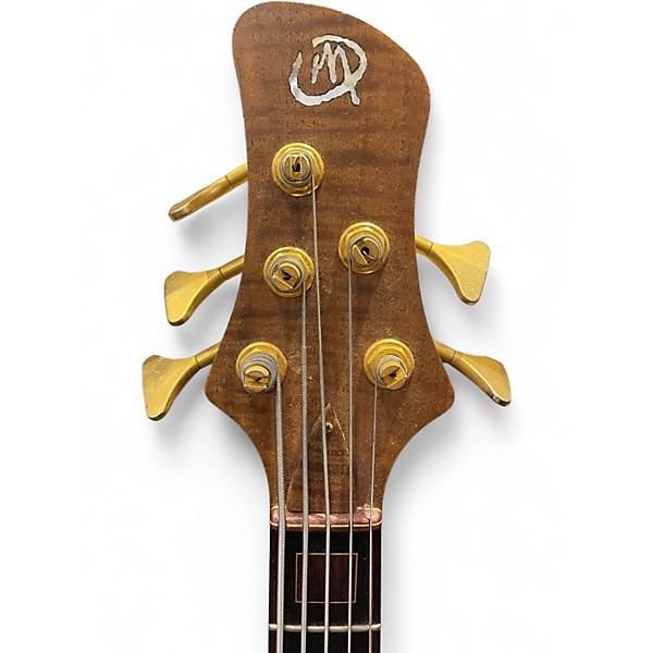 Used Shawn May Custom 5-String Walnut with Purpleheart and Maple Binding Electric Bass Guitar