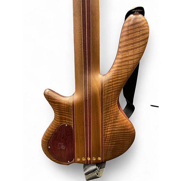 Used Shawn May Custom 5-String Walnut with Purpleheart and Maple Binding Electric Bass Guitar