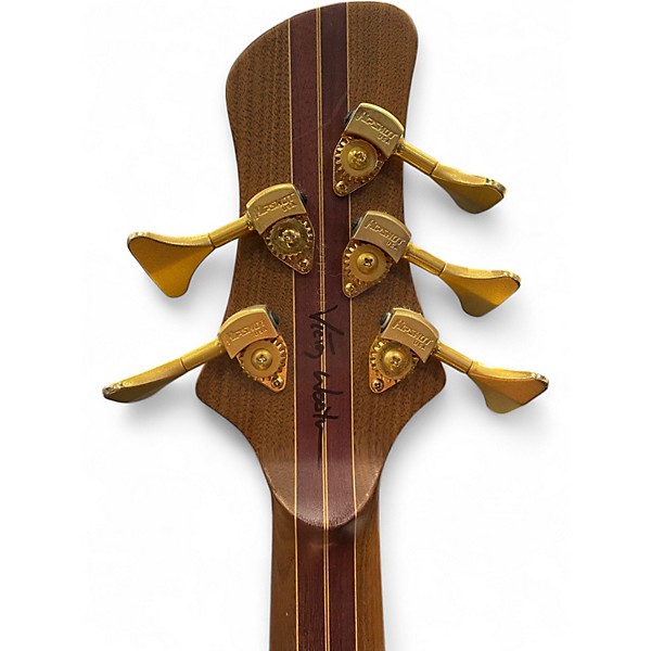 Used Shawn May Custom 5-String Walnut with Purpleheart and Maple Binding Electric Bass Guitar