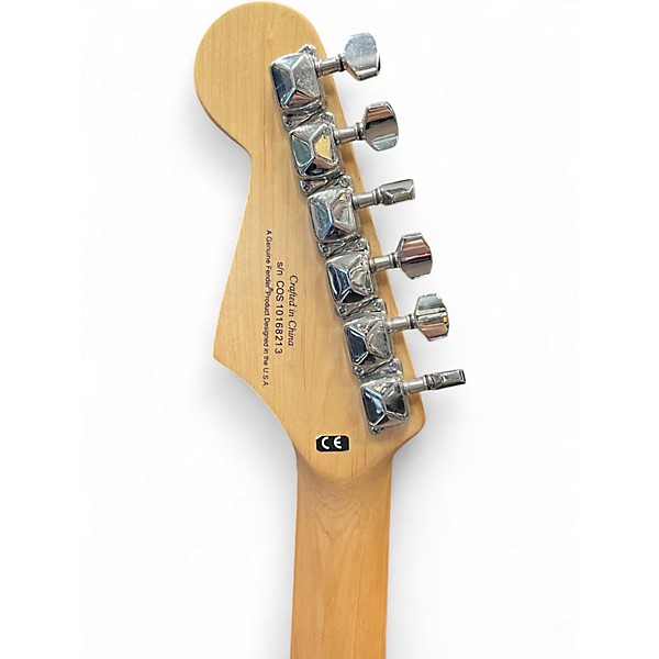 Used Squier Standard Stratocaster Black and White Solid Body Electric Guitar