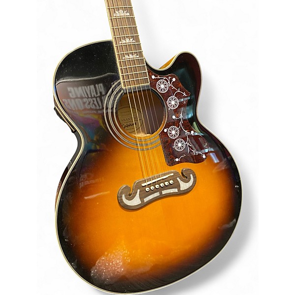 Used Epiphone EJ200SCE Vintage Sunburst Acoustic Electric Guitar