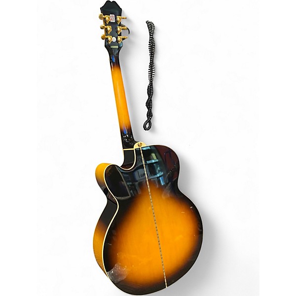 Used Epiphone EJ200SCE Vintage Sunburst Acoustic Electric Guitar