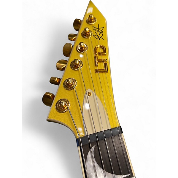 Used ESP LTD Kirk Hammett Signature KH-V Gold Solid Body Electric Guitar