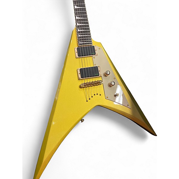 Used ESP LTD Kirk Hammett Signature KH-V Gold Solid Body Electric Guitar