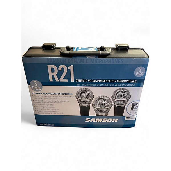 Used Samson R21 3 PACK Dynamic Microphone