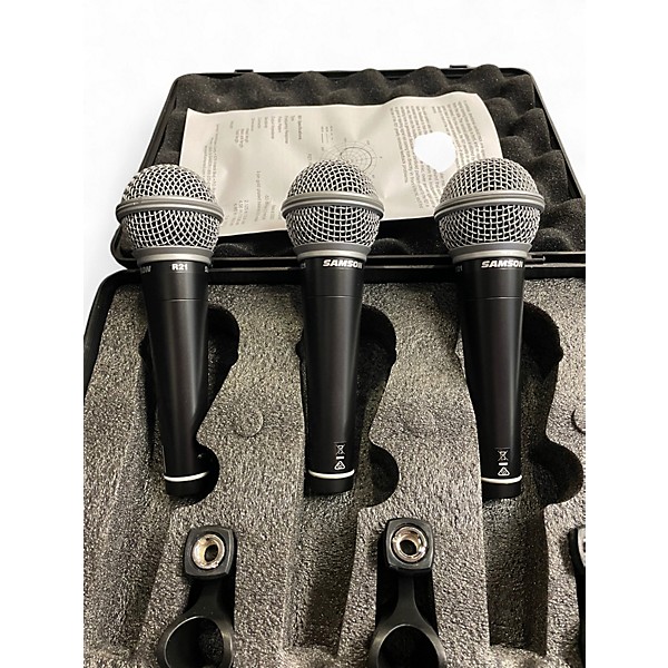 Used Samson R21 3 PACK Dynamic Microphone