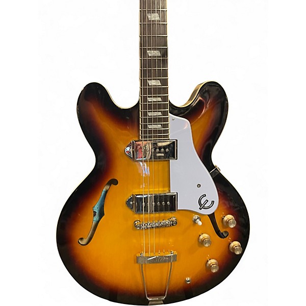 Used Epiphone Casino Tobacco Sunburst Hollow Body Electric Guitar