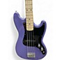 Used Squier Bronco Purple Electric Bass Guitar