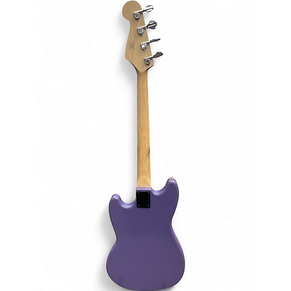 Used Squier Bronco Purple Electric Bass Guitar