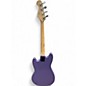 Used Squier Bronco Purple Electric Bass Guitar