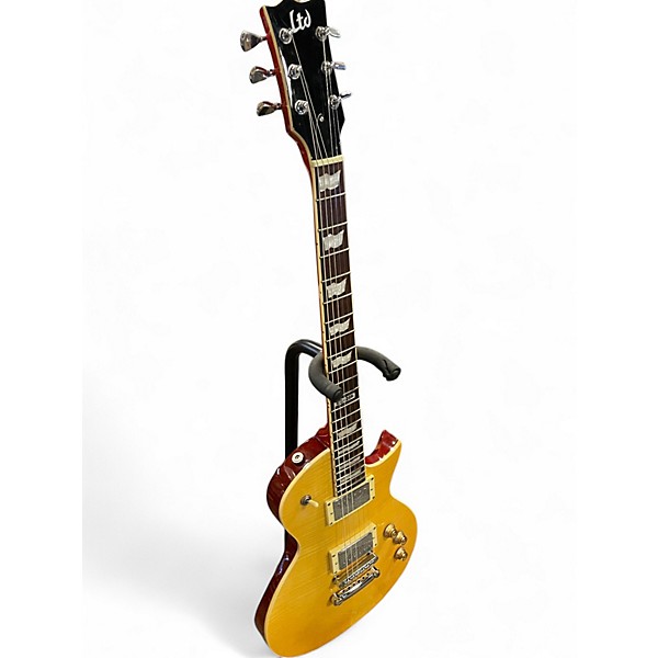 Used ESP LTD EC256FM Yellow Solid Body Electric Guitar