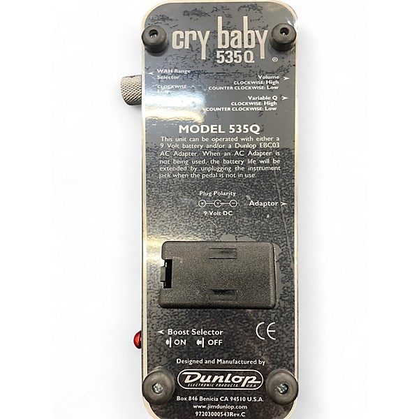 Used Dunlop 535Q Cry Baby Multi-Wah Effect Pedal