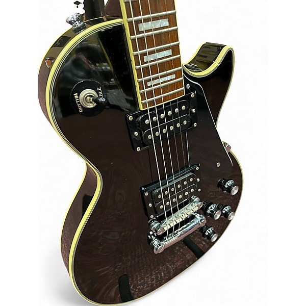 Used 2000s Epiphone LES PAUL CUSTOM BLACK Solid Body Electric Guitar