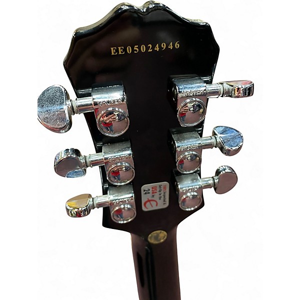 Used 2000s Epiphone LES PAUL CUSTOM BLACK Solid Body Electric Guitar